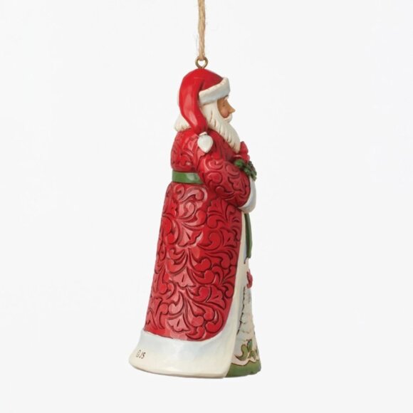 Jim Shore Heartwood Creek Santa Holding Cardinals Christmas Ornament 6009693 - Picture 4 of 6